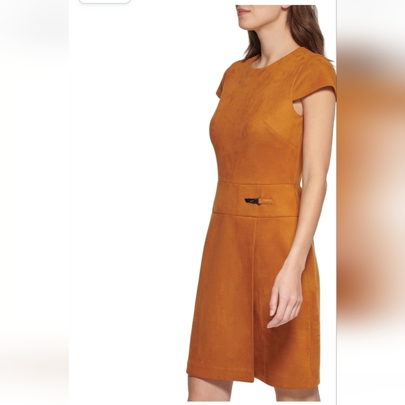 🌟Host Pick🌟DKNY Faux Suede Dress 12 NWT - Picture 2 of 16